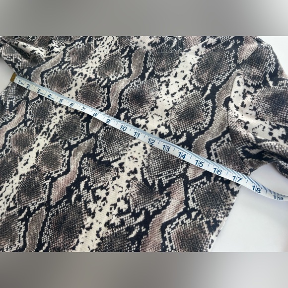 Vero Moda Long Sleeve Snakeskin Print Dress Size S - Picture 9 of 12